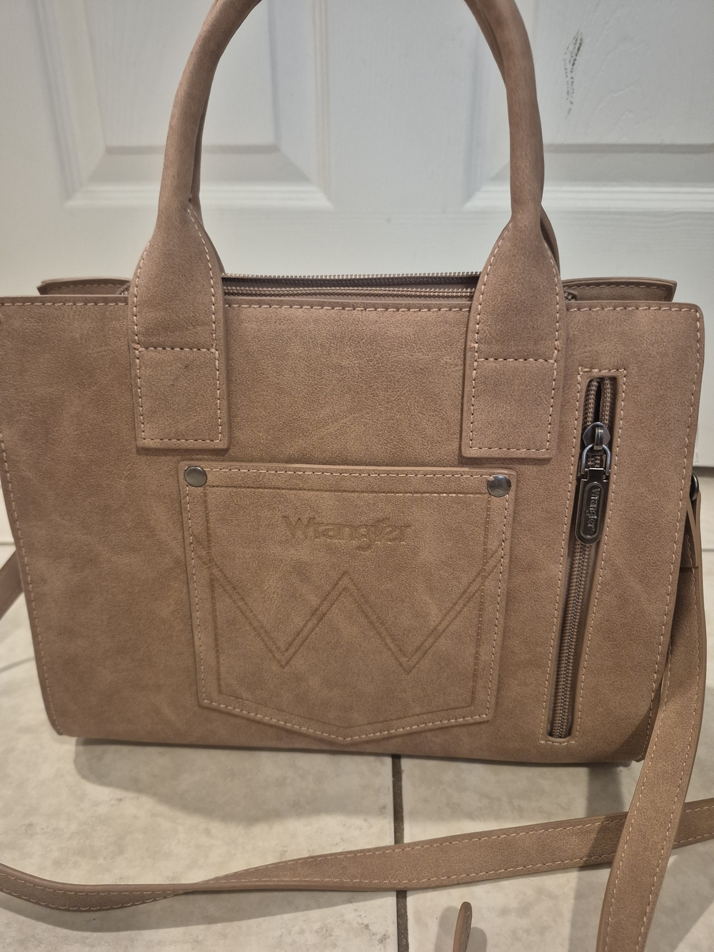 Wrangler Pink and Red Southwestern Satchel - Picture 2 of 5
